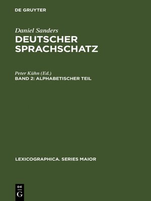 cover image of Alphabetischer Teil
